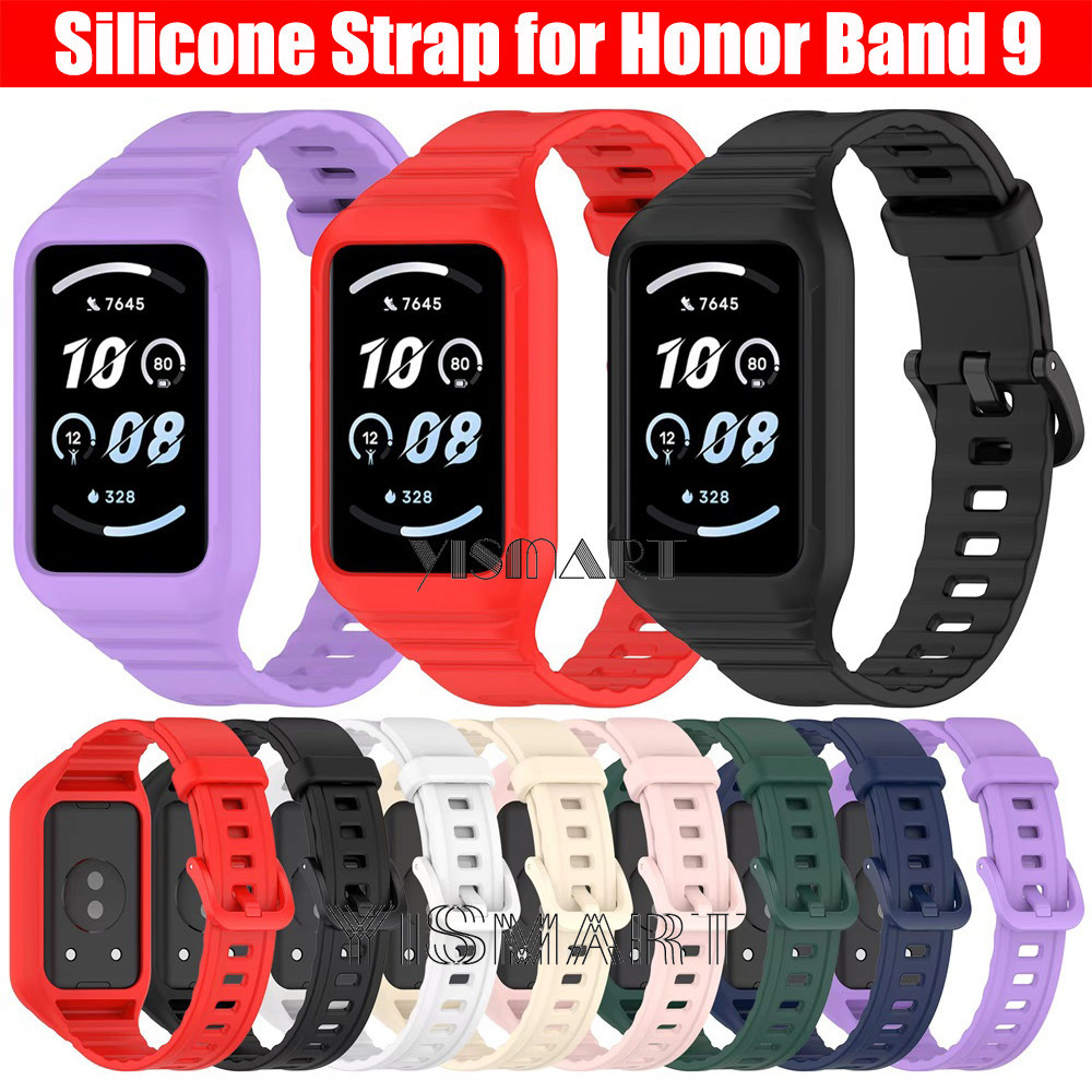 Dây đeo silicon thể thao cho Honor Band 9 Dây đeo đồng hồ thông minh thay thế Vòng đeo tay Dây đeo c