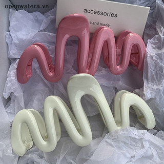 Kẹp tóc màu thạch vintage móng vuốt tóc cá mập lớn kẹp tắm kẹp đuôi ngựa cho nữ bé gái vuốt kẹp phụ kiện tóc vn