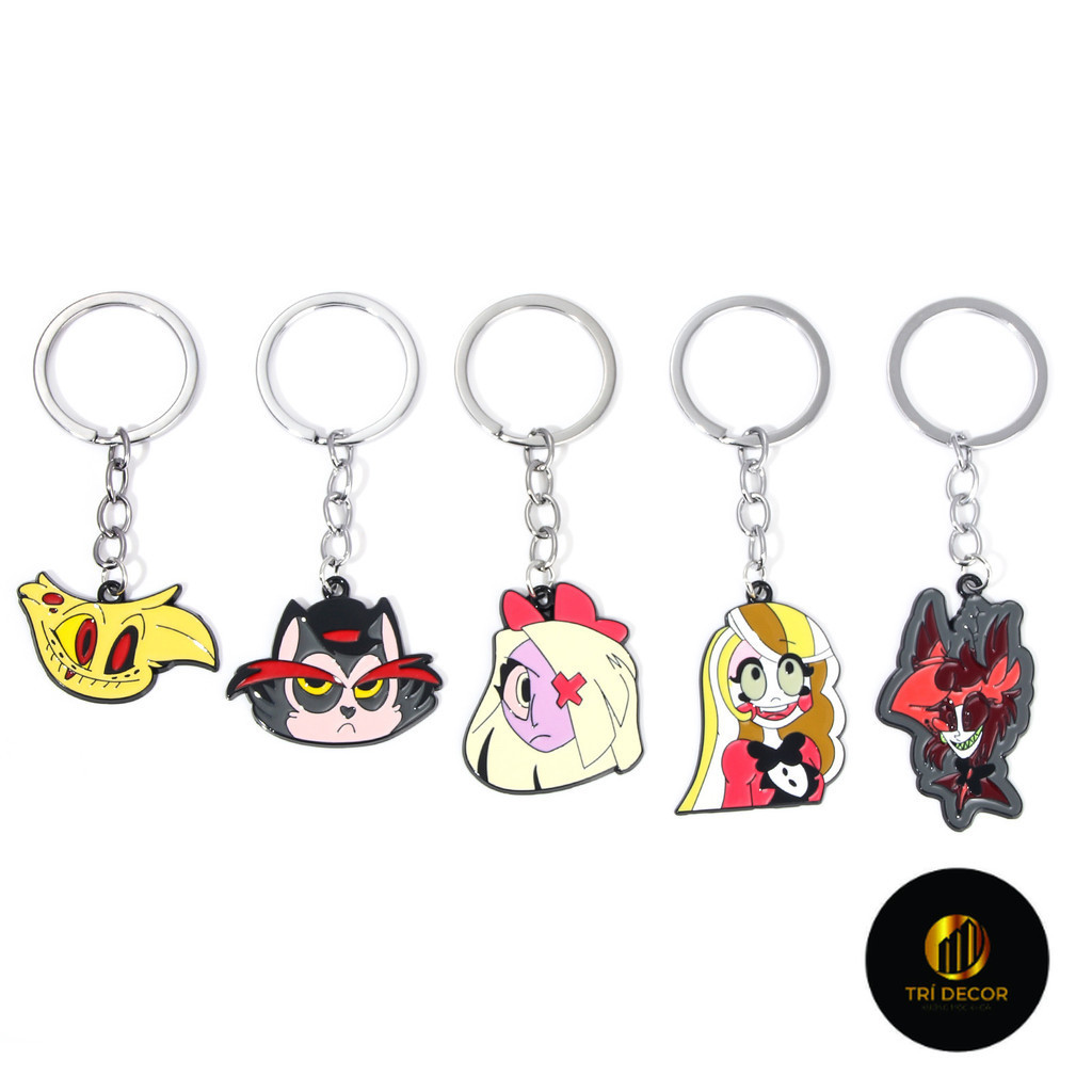 Hoạt hình ngoại vi Hazbin Hotel Hell Inn móc khóa Charlie Vicky Spider Demon Mặt dây chuyền hoạt hìn