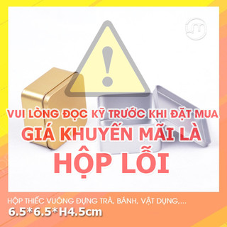 6.5*6.5*4.5cm- Hộp thiếc vuông đựng bánh, kẹo, vật dụng cá nhân,...