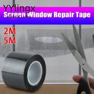 YYlingx  Miếng dán lỗ 1 cuộn, Băng sửa chữa màn hình cửa sổ tự dính chống côn trùng, Băng sửa chữa màn hình chống muỗi mạnh mẽ bền bỉ 2 mét / Băng sửa chữa lưới 5 mét