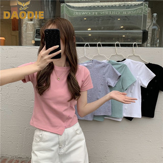 DAODIE áo phông áo thun nữ croptop baby tee Đơn giản Comfortable Hàn Phong Cute WTX2440DMA 21Z240521