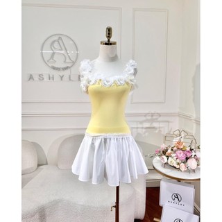 Set áo thun cuộn bèo chân váy TKCC ASHYLEY