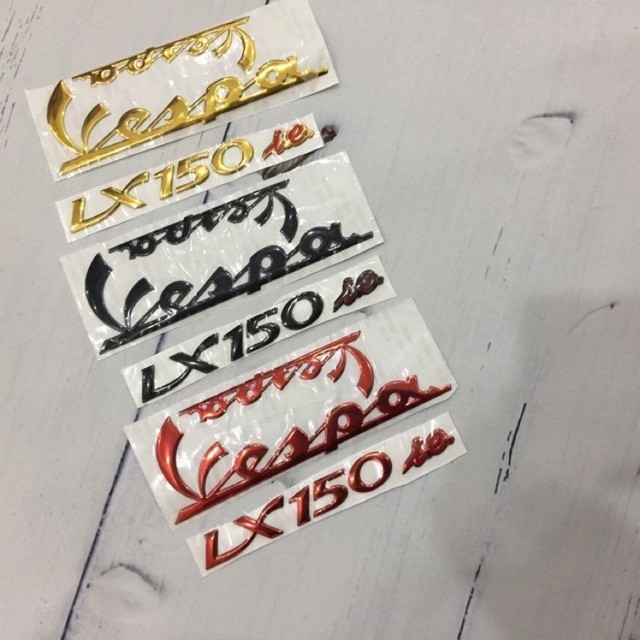 Tem decal nổi Vespa Lx LX125, LX150 ie