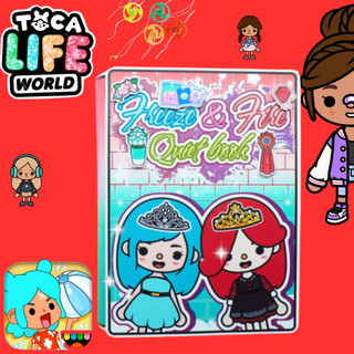 Đồ chơi giấy ngôi nhà búp bê, đồ chơi giấy tocaboca Frozen vs Fire In Quiet Book