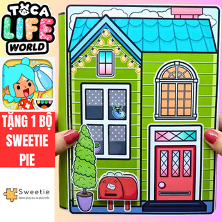 Ngôi nhà của bé Keroppi Green House In Quiet Book ngôi nhà giáy dồ chơi búp bê cho bé gái