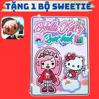 Học liệu búp bê bằng giấy ngôi nhà búp bê thủ công tocaboca hello kity đồ chơi trẻ em tự làm H19