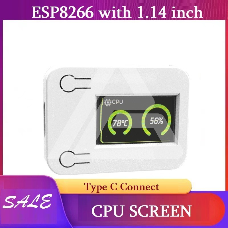 Kit Phát triển ESP8266 WIFI 1.14 inch IPS CH340 NodeMCU, Hiển thị Thông tin CPU