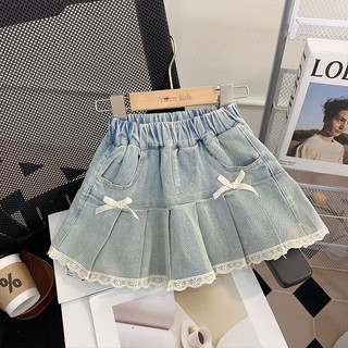 Bé Gái Váy Mùa Hè Trẻ Em Bé Gái Váy Denim Váy Công Chúa Váy Trung Nhỏ Trẻ Em 2024 Mùa Hè Váy Phong Cách Mới