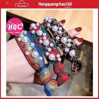 Chun buộc tóc đính đá cầu vồng khuyết【PK013】