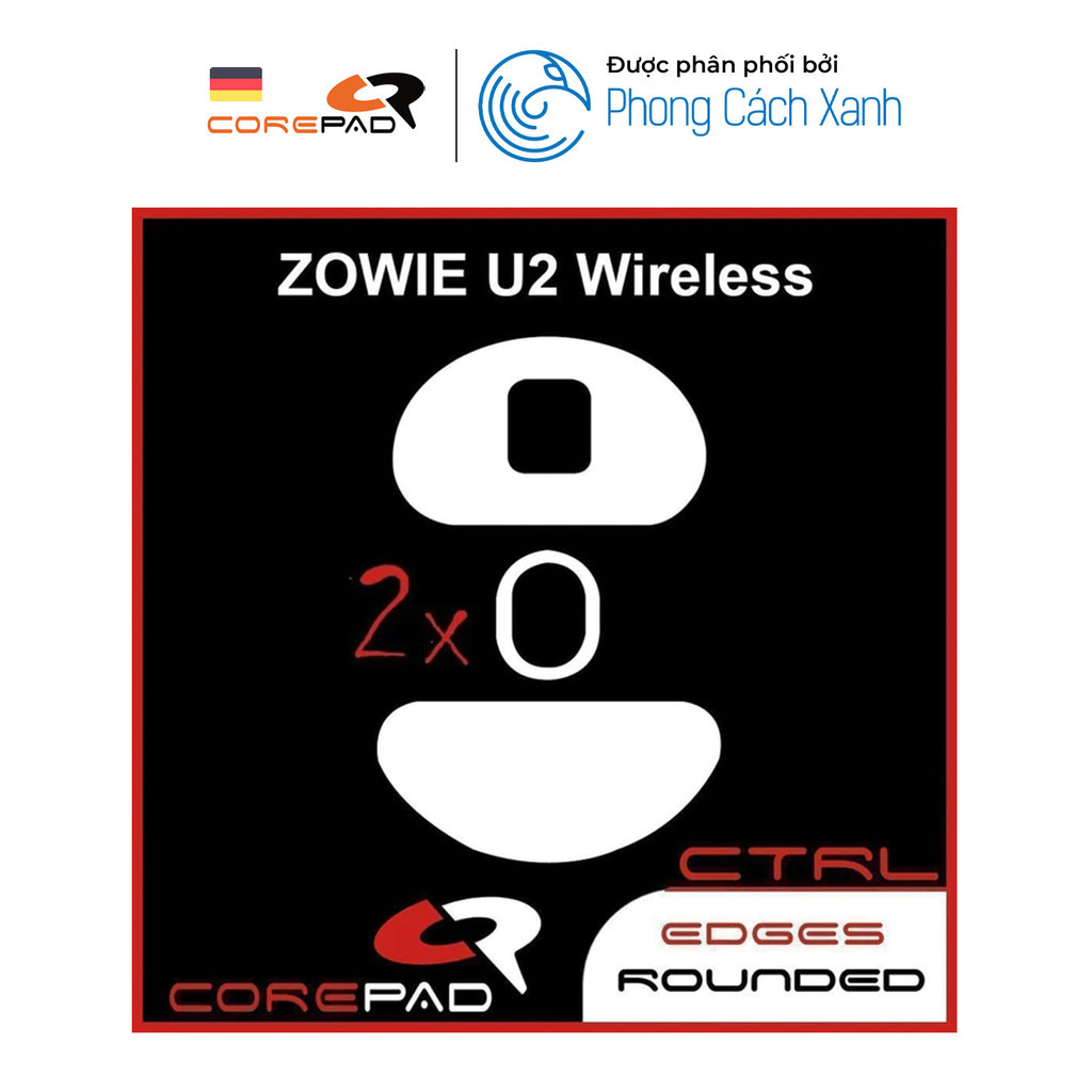 Feet chuột PTFE Corepad Skatez CTRL Zowie U2 Wireless / FK2-DW / ZA13-DW / S2-DW - Hàng Chính Hãng