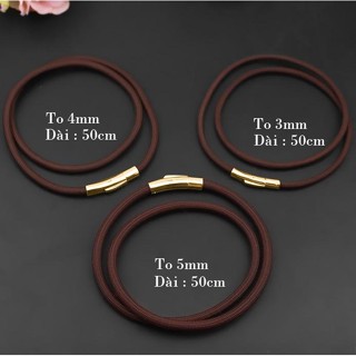  Dây chuyền dù nâu CHỐT VÀNG không đen kiểu thái cá tính nam nữ thời trang 