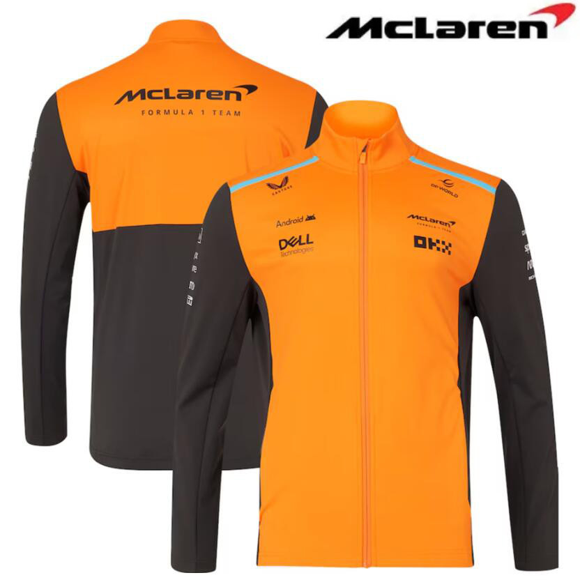 2024 Mới Nhất F1 Racing Suit + Mclaren Racing Team F1 Softshell Jacket + Mùa Xuân Nam Nữ Áo Khoác Dà