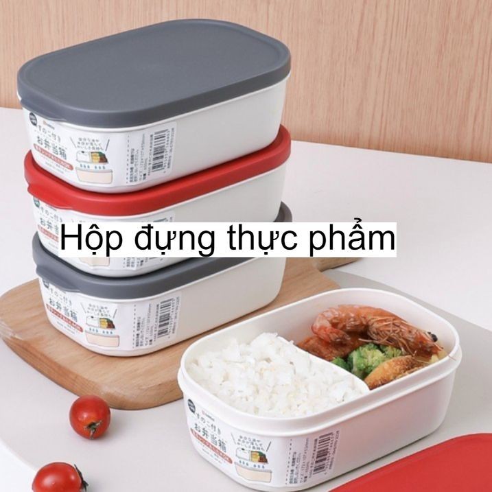 Hộp đựng cơm thực phẩm Nakaya  Nhật Bản  2 lớp chia 2 ngăn 650ml