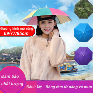 Mũ Ô Dù Đội Đầu 2 Tầng Gấp Gọn，Nó phù hợp để chống nắng và chống mưa trong các hoạt động ngoài trời