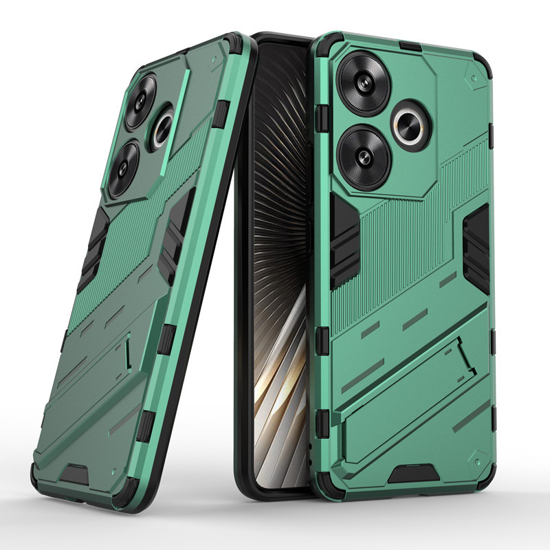 Dành Cho Xiaomi Redmi Turbo 3, POCO F6 Ốp Lưng ELVEV Punk Stlye Bảo Vệ Toàn Diện Vỏ Giáp Có Chân Đế Cho Little F6