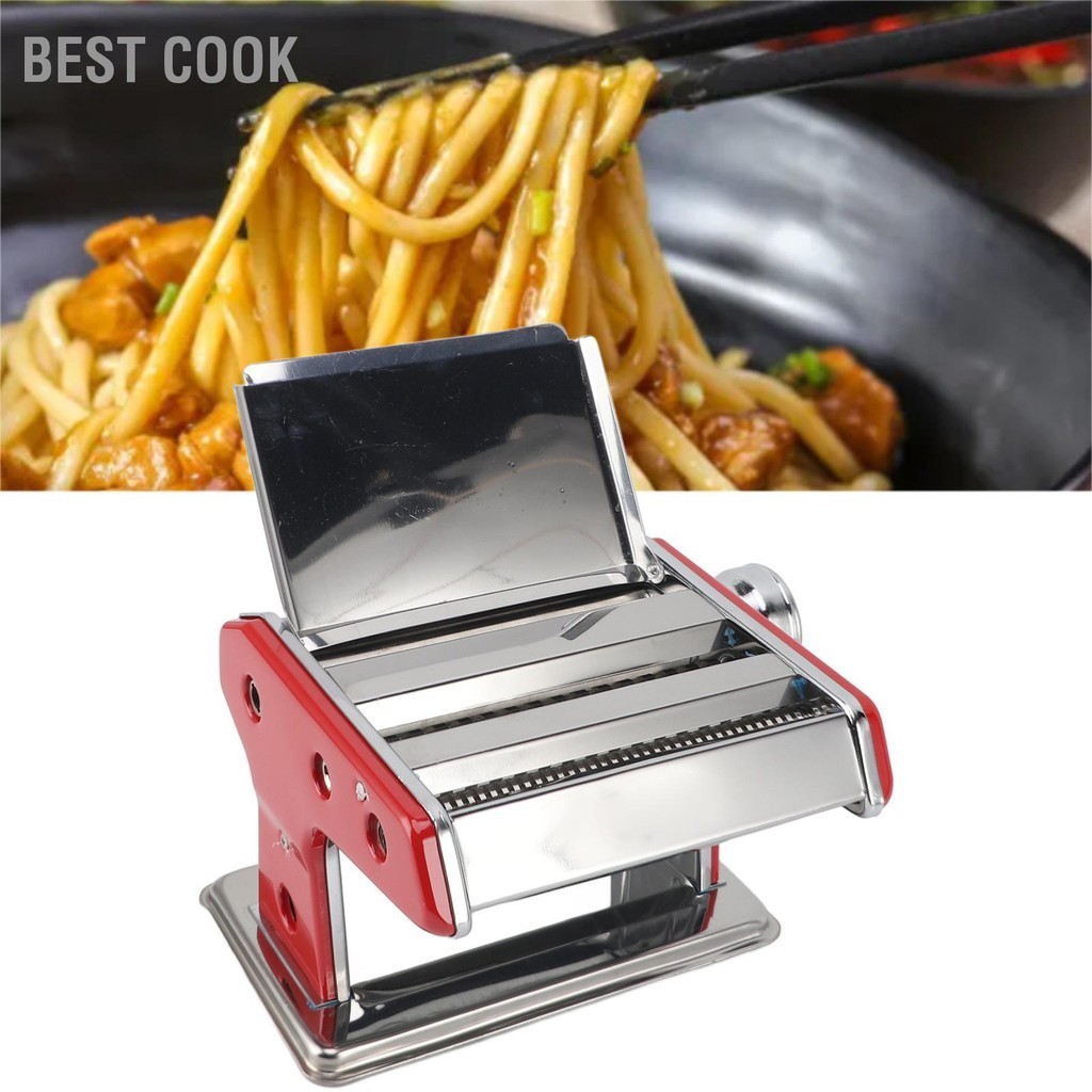 Best cook Máy làm mì ống Thép không gỉ đa chức năng Có thể điều chỉnh cài đặt độ dày Hướng dẫn sử dụng để nấu ăn tại nhà