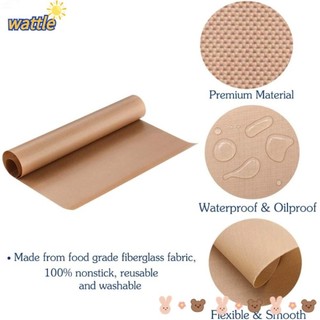 Thảm nướng bánh WATTLE, Vải khay chống dính di động, Tấm thảm lò nướng chịu nhiệt độ cao Teflon có thể tái sử dụng
