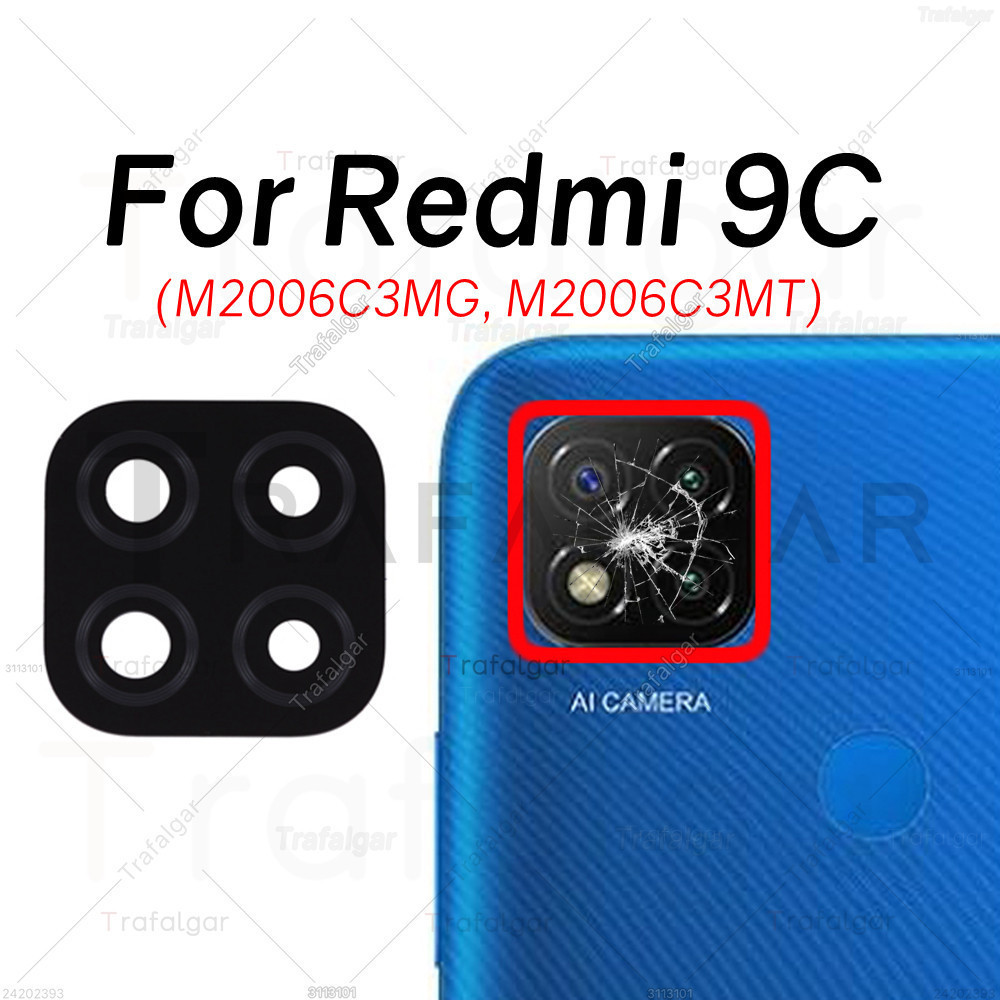 Ống kính kính máy ảnh phía sau cho Xiaomi Redmi 9C M2006C3MG M2006C3MT Thay thế bằng nhãn dán dính