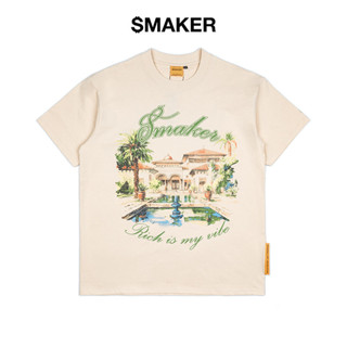 [SMAKER] Áo thun 100% cotton màu kem - RICH IS MY VIBE TEE IN TAN