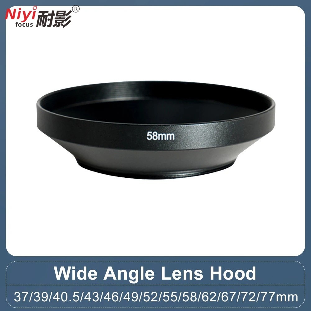 Ống Kính Máy Ảnh Hood Góc Rộng 37 39mm 40.5mm 43mm 46mm 49mm 52mm 55mm 58mm 62mm 67mm 72 77Metal Vít