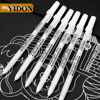 3pcs bút gel trắng đi nét , đi nét mềm mượt 0.8mm