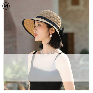 Mũ xô thanh lịch đa năng Mũ rơm kiểu Pháp Mũ che nắng kỳ nghỉ Mũ chống nắng