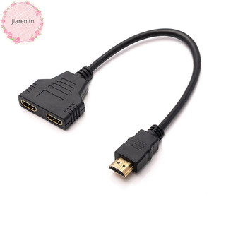 Jiarenitn 1080P Bộ Chia HDMI Cáp 2 Cổng Kép Y Splitter 1 Trong 2 Ra HDMI Nam Sang HDMI Nữ 1 Đến 2 Chiều Cho HDMI HD LED LCD TV ps3 vn
