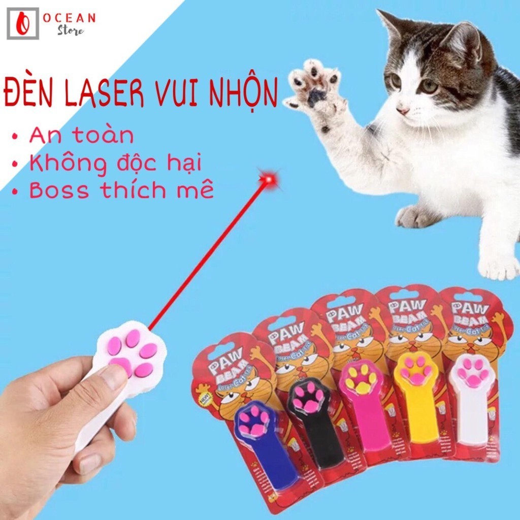 Đèn Laser chân cún - Đồ chơi đèn tia Laze Led huấn luyện cho chó mèo
