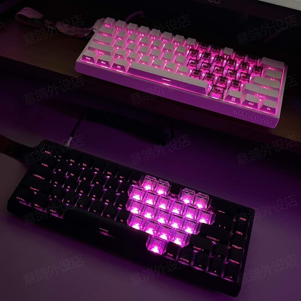 Keycap Keycap Double Shot trong suốt Wooting EZ63 ND63 Made68 MAD68 60 hỗ trợ trái tim trục từ tính 