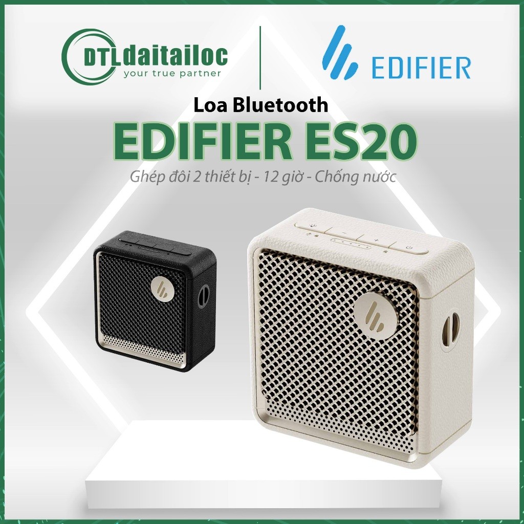 Loa bluetooth không dây EDIFIER ES20 Cream/Đen | Chính hãng | Bảo Hành 12 tháng