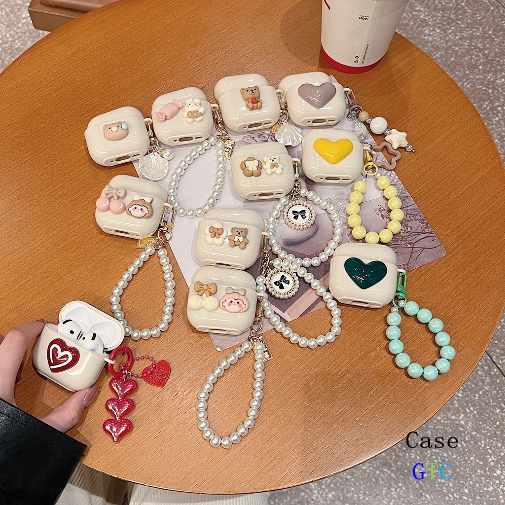 Gtc Dành Cho AVA + Buds Life Air 3 Vỏ Tai Nghe Vòng Tay Cá Tính, Gấu, Kẹo Và Họa Tiết Trái Tim