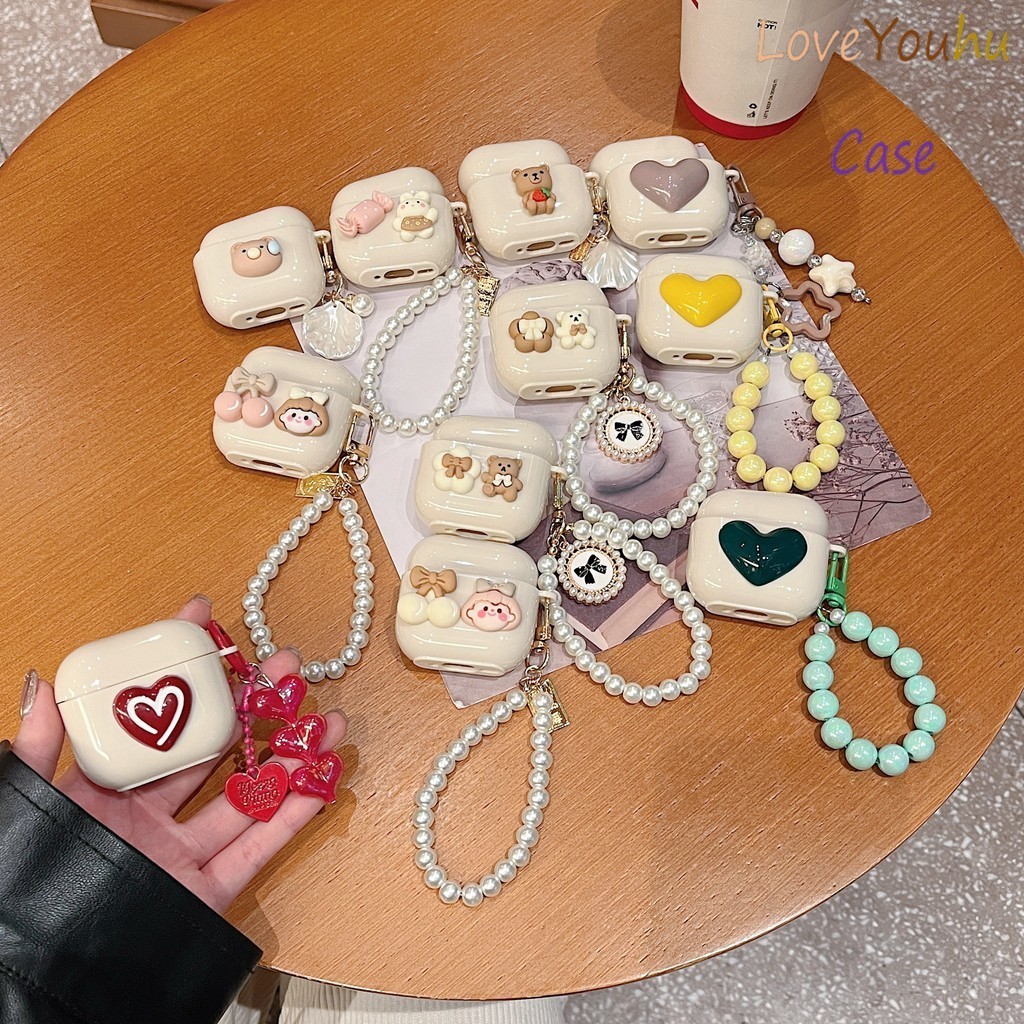 Loveyouhu Dành Cho AVA + Buds Life Air 3 Vỏ Tai Nghe Vòng Tay Cá Tính, Gấu, Kẹo Và Họa Tiết Trái Tim