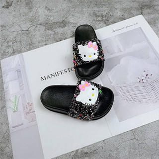 2025 Cartoon Hello Kitty Children's Slippers Popular Girls Indoor Outdoor Non-Slip Soft Bottom Home Girls Qd93