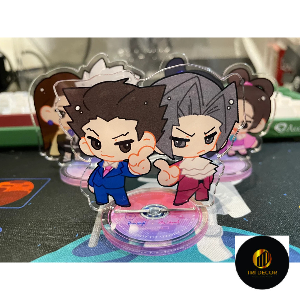 Miles Edgeworth Đồ Chơi Nhân Vật Acrylic Đứng Anime Mô Hình Hành Động Hình Trang Trí