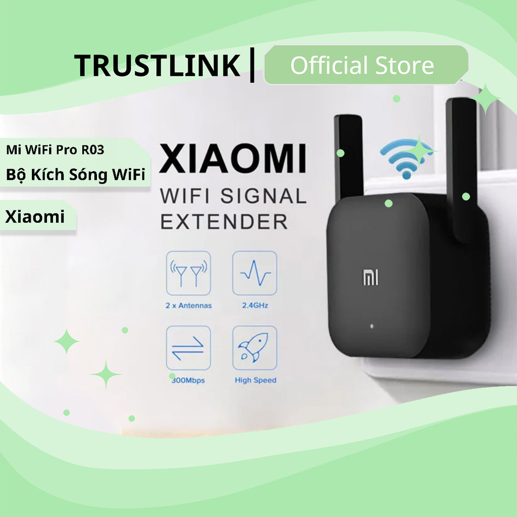 Bản Quốc Tế - Bộ Kích/Mở Rộng Sóng WiFi - Xiaomi Mi WiFi Repeater Pro R03 - Mở Rộng Vùng Phủ WiFi