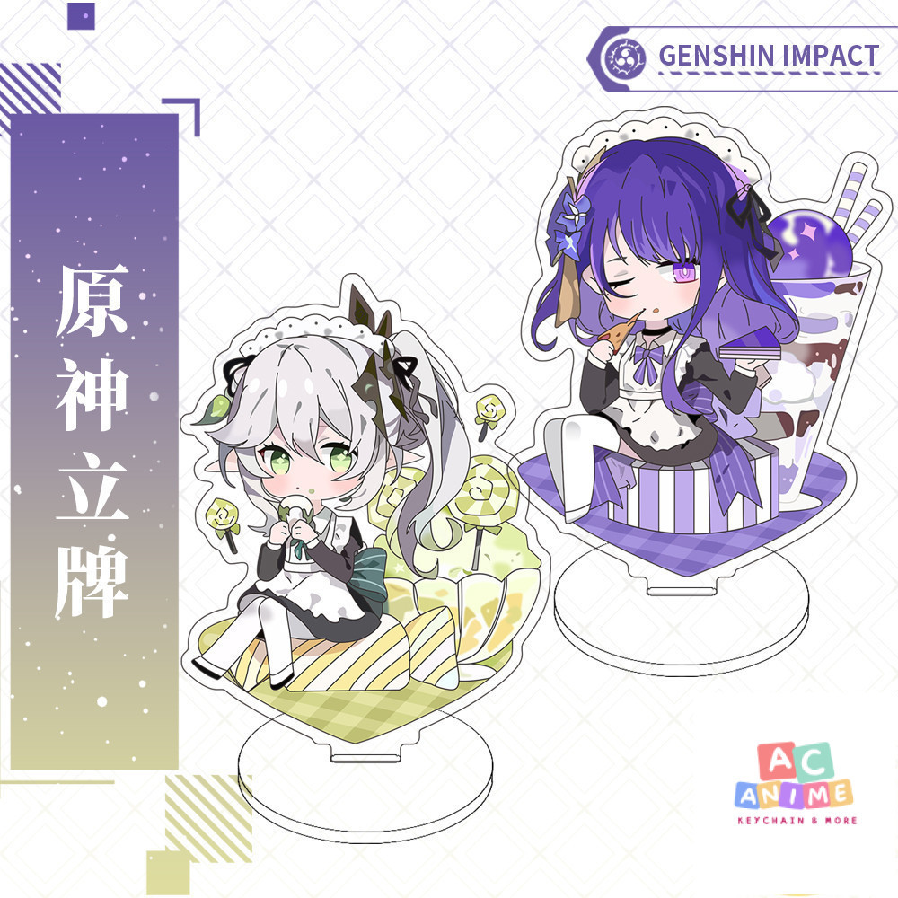 Móc Khoá, Mô Hình Standee Game Genshin Impact Raiden Shogun Nahida Eula Lynette