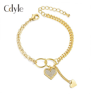 Trang Sức Phong Cách Mới Vòng Tay Nữ Thời Trang Phù Hợp Với Vàng 18K Tình Yêu Mặt Dây Chuyền Vòng Tay Xuyên Biên Giới Tay Trang Sức Bán Buôn