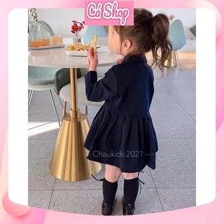 Set váy liền phong cách Hàn xẻng bé gái