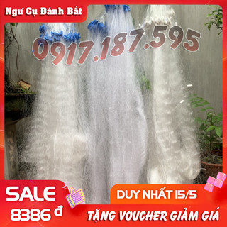 Lưới đánh cá ba màn cước trắng thái lan, cao 80cm dài 30m, lưới bén 3 màn bắt cá từ nhỏ đến to siêu nhậy