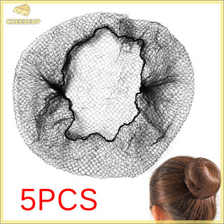 [C] 5 Chiếc Nữ Múa Ba Lê Skag Snoods Tóc Lưới Bun Bao Đen Chất Liệu Nylon Mới