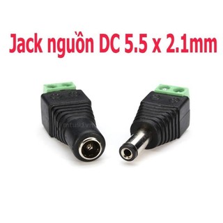 Jack nối nguồn dc 5.5x2.1mm đực / cái - cổng domino 2p - hàng loại tốt