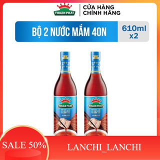  Combo 2 Chai Nước mắm cá cơm Thuận Phát 40 độ đạm 610ml - Từ nước cốt nhĩ cá cơm Phú Quốc 