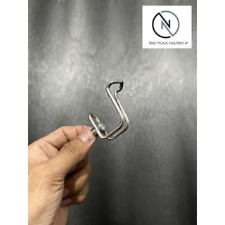Móc treo đồ xe máy kiểu dáng mỏ vịt inox Trắng gắn cho nhiều dòng xe treo vật dụng MS03