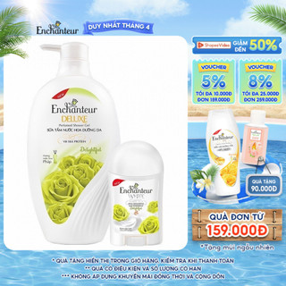 Combo Sữa Tắm Nước Hoa Dưỡng Da Enchanteur Delightful 650G + Sáp Khử Mùi Trắng Da Enchanteur Delightful 40g