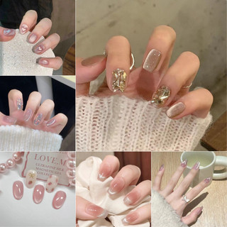  Mắt Mèo Đeo Móng Tay Có Thể Tháo Rời Full Kim Cương Miếng Dán Móng Tay Nhỏ Thang Ngắn Ba Lê Móng Tay Đuổi Móng Tay Giả 