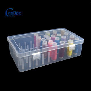 Hộp chỉ may trục 42 Hộp lưu trữ cuộn trong suốt Hộp đựng ren trong suốt Hộp lưu trữ tại nhà Phụ kiện may vá DIY mới