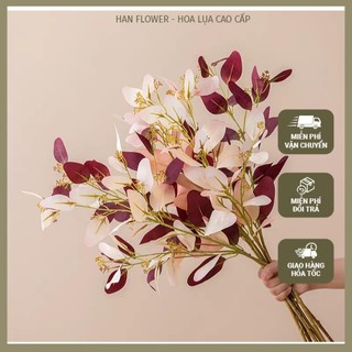 Cành lá si giả, lá decor trang trí - hoa giả, hoa lụa Han flower