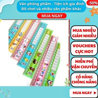 Thước thẳng 20cm nhiều màu cho học sinh - Thước nhựa cứng 20cm có răng cưa , Aplusmart