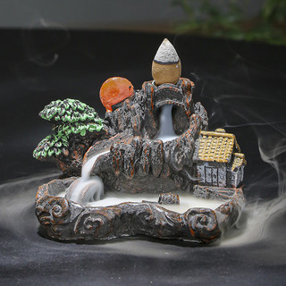 Lư hương chảy ngược thác khói lư hương liệu gốm sứ đồ trang trí - thác khói gốm sứ, lư tỏa hương - lư xông trầm
